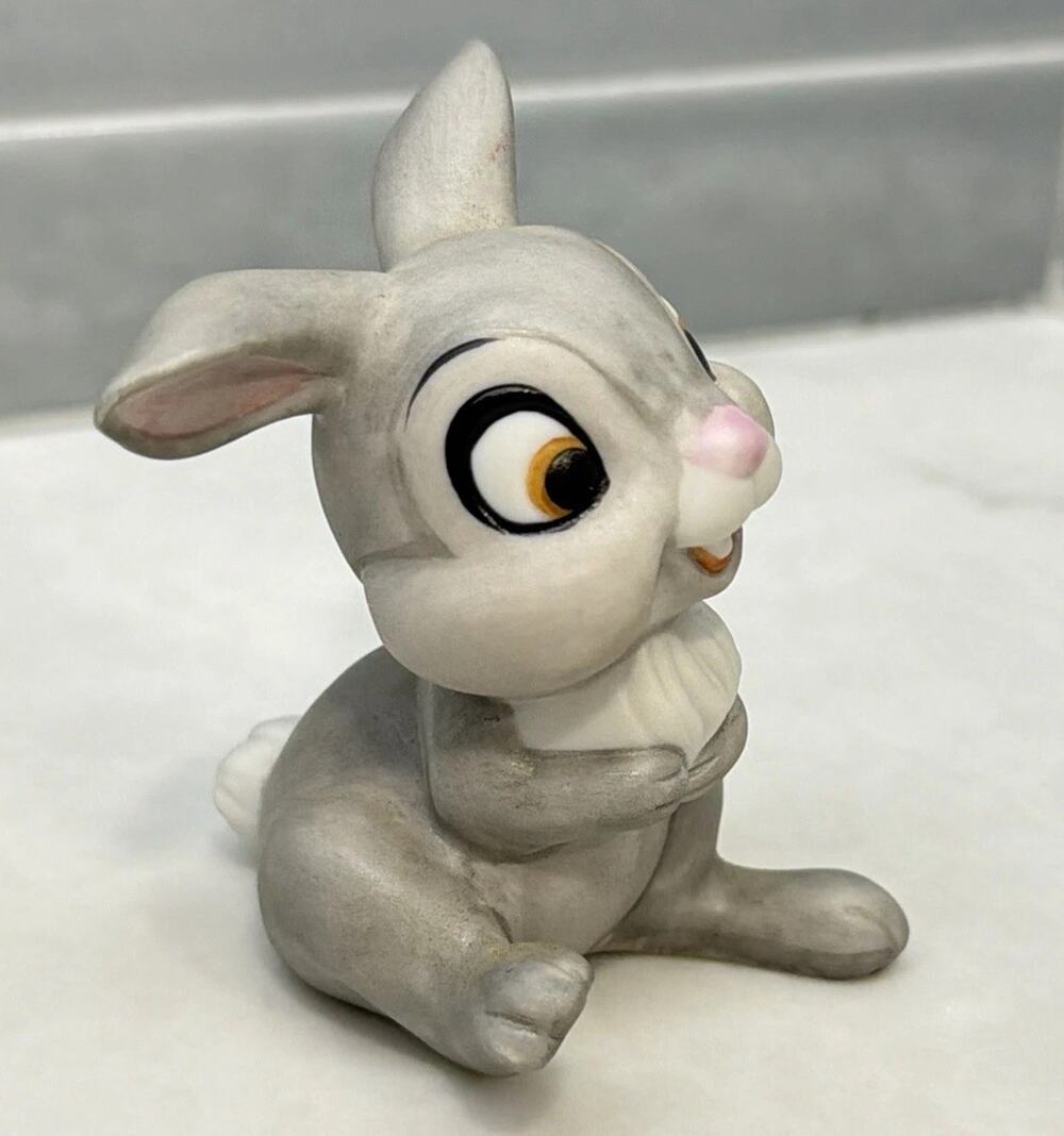 Vintage Walt Disney Productions Thumper Bambi Rabbit Ceramic Signed Matte Finish